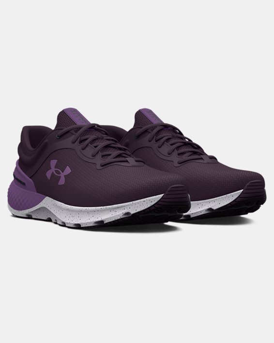 Women's UA Charged Escape 4 Wide (D) Running Shoes, Purple, pdpMainDesktop image number 3